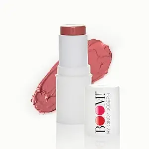 BOOM! By Cindy Joseph BoomStick Rose Nude - 3-in-1 Cream Blush Stick for Eyes, Lips & Cheeks - Cruelty-Free, Long-Wearing, Blendable, Buildable Lip & Cheek Tint - Multi-Use Makeup for All Skin Types