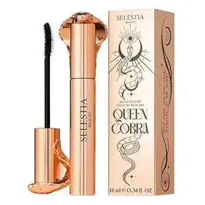 Black Mascara Queen Cobra – Volumizing, Curling, Lengthening – Soft Brush for Smooth Application – Long-Lasting & Weather-Proof – 0.34 fl.oz. - Made in Italy