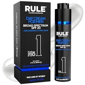 No.1 Day Cream, SPF 20, Face Moisturizer for Men, 10-in-1 Men’s Face Cream, Sunscreen, Combination Skin Moisturizer, Men’s Grooming, No Menthol, No Fragrance, 50 mL