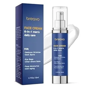 6 in 1 Face Cream for Men: 6 in 1 Mens Face Moisturizer, Mens Face Cream Anti Aging - Eye Bags Treatment & Wrinkle Cream for Men 1.7 oz