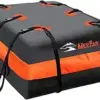 MeeFar Car Roof Bag XBEEK Rooftop top Cargo Carrier Bag 20 Cubic feet Waterproof for All Cars with/Without Rack, Includes Anti-Slip Mat, 10 Reinforced Straps, 6 Door Hooks, Luggage Lock